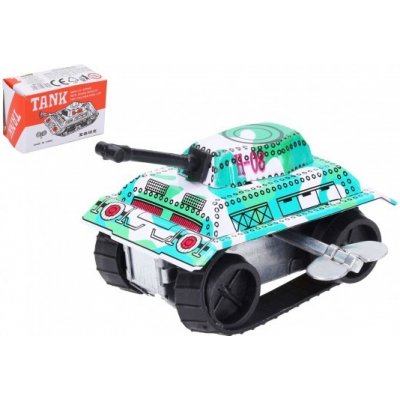 Wiky Tank kovový natahovací na klíček 6cm v krabičce 7x3x5cm – Zboží Mobilmania