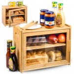Bambusový chlebník 2v1 - organizér, skříňka do kuchyně – Zboží Mobilmania