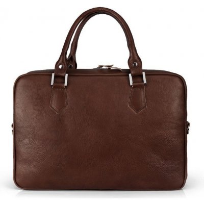 Solier pánská kožená taška přes rameno Tmavě hnědá – Hledejceny.cz