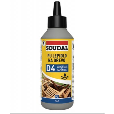 Lepidlo na dřevo Soudal D4 polyuretanové - 250g – Sleviste.cz