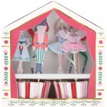 Meri Meri Vánoční sada na pečení cupcakes Nutcracker Ballet – 24 ks, červená barva, papír – Hledejceny.cz
