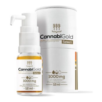 CannabiGold Select zlatý olej 10% CBD 1000 mg 10 g