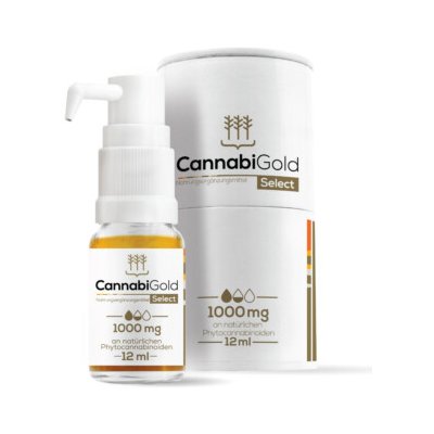 CannabiGold Select zlatý olej 10% CBD 1000 mg 10 g
