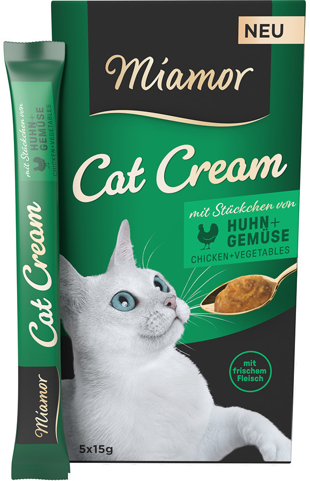 Miamor Cat Cream kuřecí zelenina 5 x 15 g