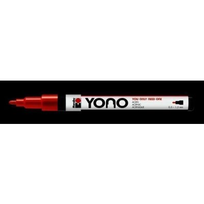 Marabu YONO akrylový popisovač 0,5-1,5 mm - červený – Sleviste.cz