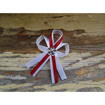 Svatební vývazek - bílá / bordó 37 – Hledejceny.cz