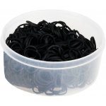 Horze Tenké gumičky 500pcs. Černá – Zboží Dáma