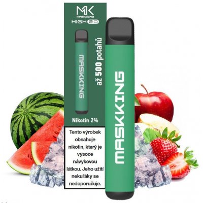 Maskking High 2.0 Apple Strawberry Watermelon 20 mg 500 potáhnutí 1 ks – Zbozi.Blesk.cz