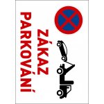 Samolepka výstražná " ZÁKAZ PARKOVÁNÍ" A4 – Sleviste.cz