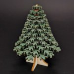 Amadea Dřevěný 3D stromek zelený 10 cm – Hledejceny.cz