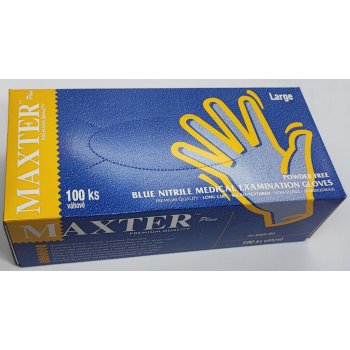 MAXTER nitrilové LONG 100 ks modré