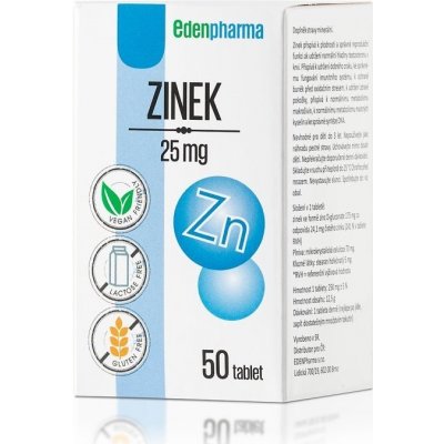 Edenpharma Zinek 25 mg 50 tablet – Hledejceny.cz