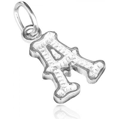 Šperky eshop Stříbrný přívěsek 925 písmeno A s dekorací X15.8 – Zboží Mobilmania