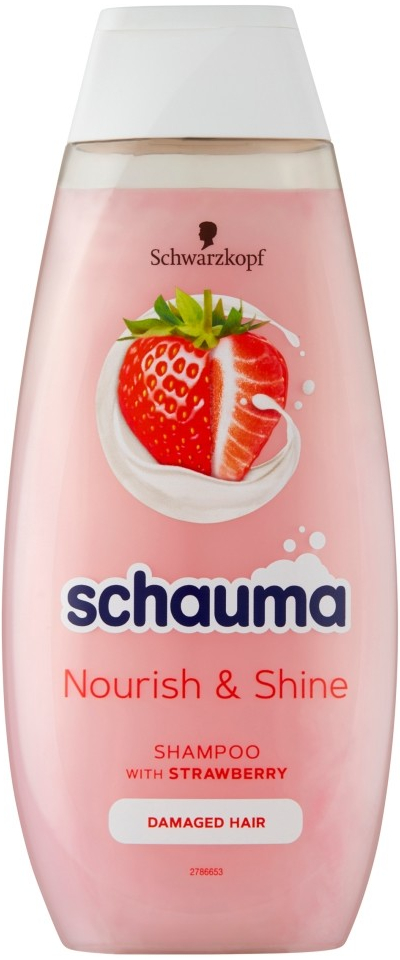 Schauma Nourish & Shine šampon Jahody, banány a chia semínka 400 ml