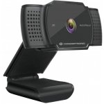 Conceptronic AMDIS02B černá / webová kamera / 2K / 2592x1944@30fps / úhel pohledu 72° / USB 2.0 / 1.5m (AMDIS02B) – Zboží Živě