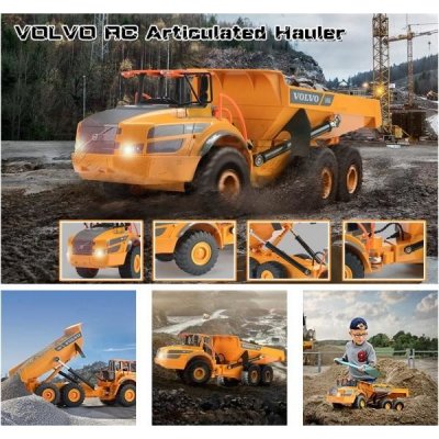 DoubleE RC kloubový dumper VOLVO A40G 56 cm 6WD LED zvuky RTR sada 1:20 – Zboží Mobilmania