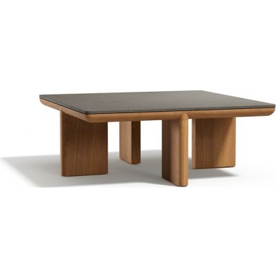 Tribu Nízký stolek Amanu, čtvercový 90x90x35 cm, rám teak, deska keramika dekor pompei – Hledejceny.cz