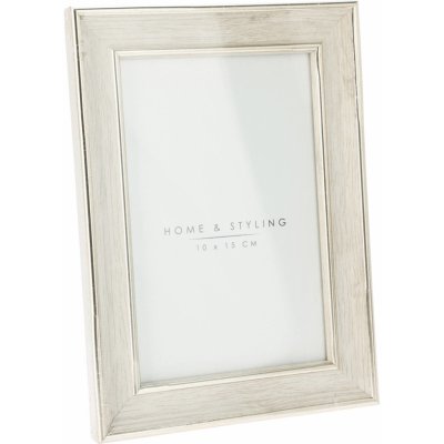 Home Styling Collection Fotorámeček, imitace běleného dřeva, 13,7 x 1,3 x 18,7 cm bílá – Zboží Živě