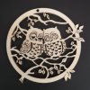 Dekorace Amadea dřevěná dekorace sovičky v kolečku 8 cm
