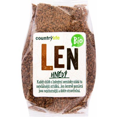 Country Life Len hnědý BIO 300 g – Zboží Mobilmania