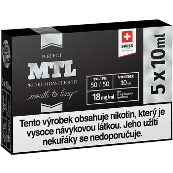 JustVape nikotinový booster MTL VG50/PG50 18mg 5x10ml