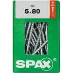 Spax Uni vrut zápust.hlava T-Star+ T20 4CUT část.závit Wirox 5 x 80 mm 50 ks – Hledejceny.cz