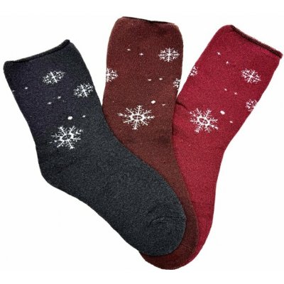 Dámské bambusové termo ponožky 3-pack šedá/hnědá/černá – Zbozi.Blesk.cz