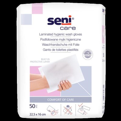 Seni Care Mycí žínky s fólie 22,5 x 16 cm 50 kusů – Hledejceny.cz