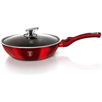 BerlingerHaus Burgundy Metallic Line Wok s mramorovým povrchem 28 cm