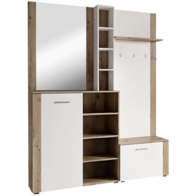 Tempo Kondela Předsíňová sestava fandu bílá dub artisan – Zboží Dáma