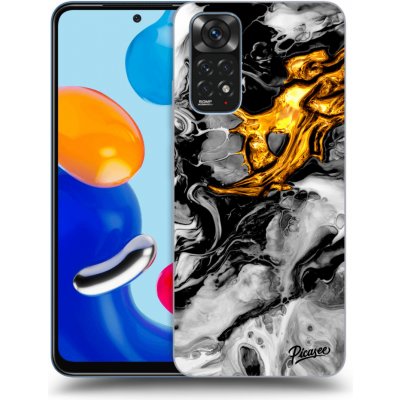 Pouzdro Picasee silikonové Xiaomi Redmi Note 11S 4G - Black Gold 2 černé