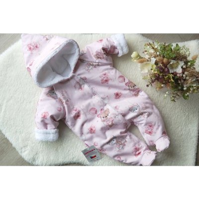 Amálka Kojenecká zateplená kombinéza s medvídkem pro holčičku – Hledejceny.cz