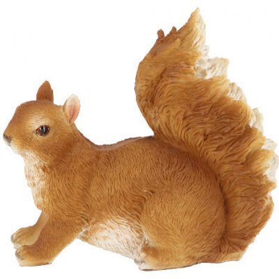 Zvířátka a postavy OUTDOOR TRUE TO NATURE Veverka 14x7x13cm, zrzavá/bílá|Esschert Design – Zboží Dáma