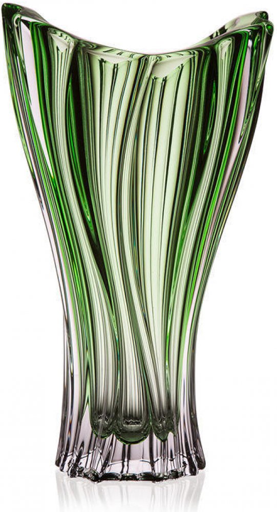 Bohemia Crystal Váza Plantica 8KG970/72T62/320mm - zelená | Srovnanicen.cz
