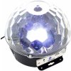Zrcadlová koule Jenifer LED disko guľa 6x3W RGBV USB SERVO MP3 s diaľkovým ovládaním