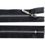 Kovový zip No 5 délka 16 cm (jeansový) - černá – Zboží Mobilmania