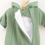 Zimní kojenecká kombinéza s kapucí New Baby Frosty mint zelená – Zboží Dáma