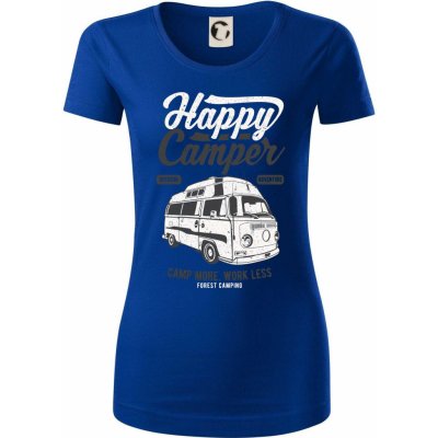 Happy Camper Dámské triko z organické bavlny Origin GOTS Královská modrá – Zboží Dáma