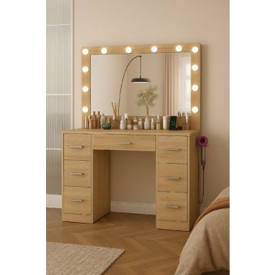 Trendie Hollywood Pro toaletní stolek dub – Zboží Dáma