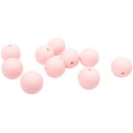 Natana silikonové korálky baby pink 15 mm 10 ks – Zboží Dáma