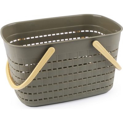 Prima-obchod Plastový košík 18,5x28 cm, 16 zelená khaki – Zboží Mobilmania