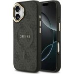 Guess PU Leather 4G Gold Frame MagSafe Zadní Kryt pro iPhone 17 Black – Zboží Mobilmania