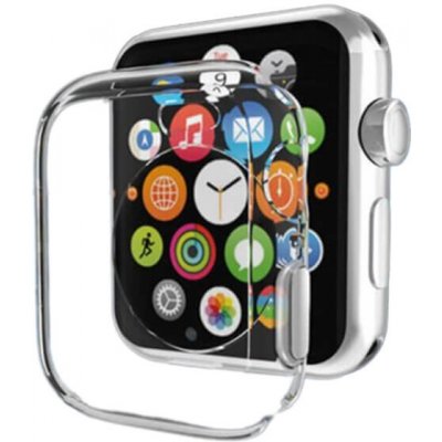 SES Ultratenký silikonový obal pro chytré hodinky Apple Watch 44 mm 4.série - průhledný 5449