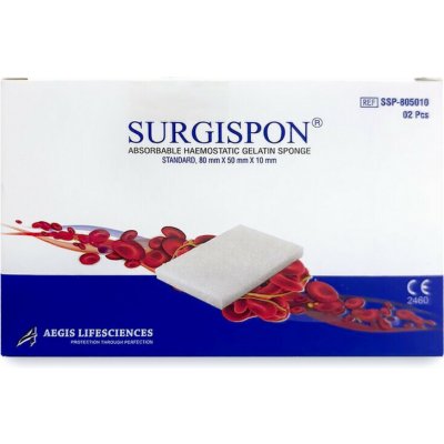 Surgispon Standard 8 x 5 x 1 cm 2 ks – Zboží Dáma