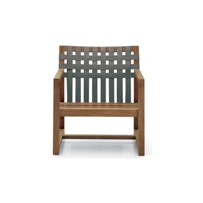 Roda Nízké křeslo Network, 68x69x76 cm, rám teak, pásový výplet, bez sedáku – Hledejceny.cz