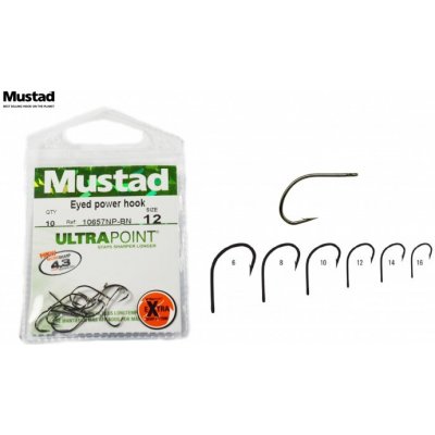 Mustad Eyed Power Hook vel.6 10ks – Zboží Mobilmania