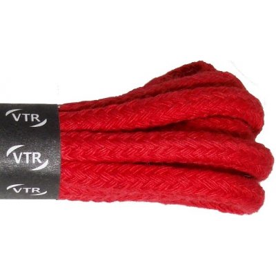 Kulaté červené bavlněné tkaničky 90 cm – Zboží Mobilmania