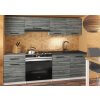 Kuchyňská linka Belini Superuniqa2 180 cm šedý antracit Glamour Wood s pracovní deskou
