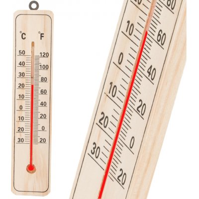 Teploměr venkovní 22 cm dřevěný – Zboží Dáma