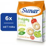 SUNAR Dětský snack jablečné kroužky 6x 50 g – Zboží Dáma